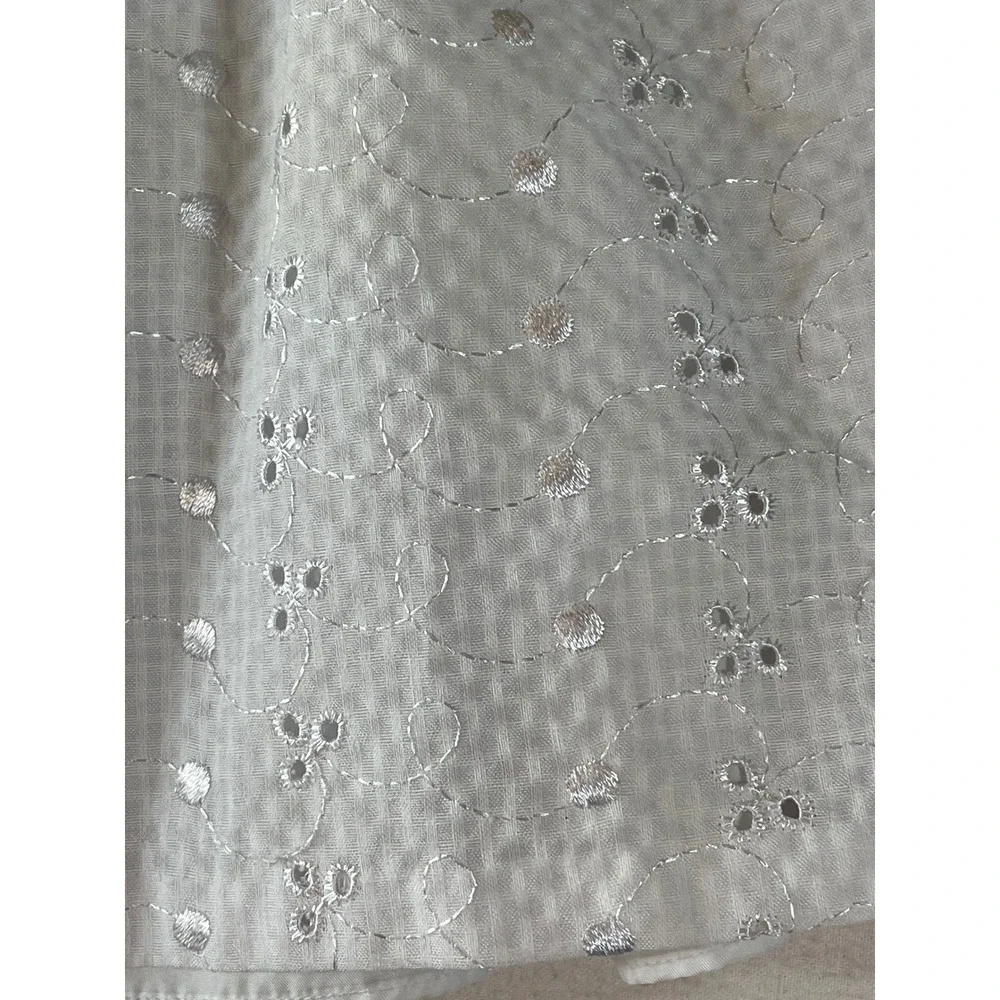 Bonnie Jean Girls White Eyelet Seersucker Dress Pink Bows 4T